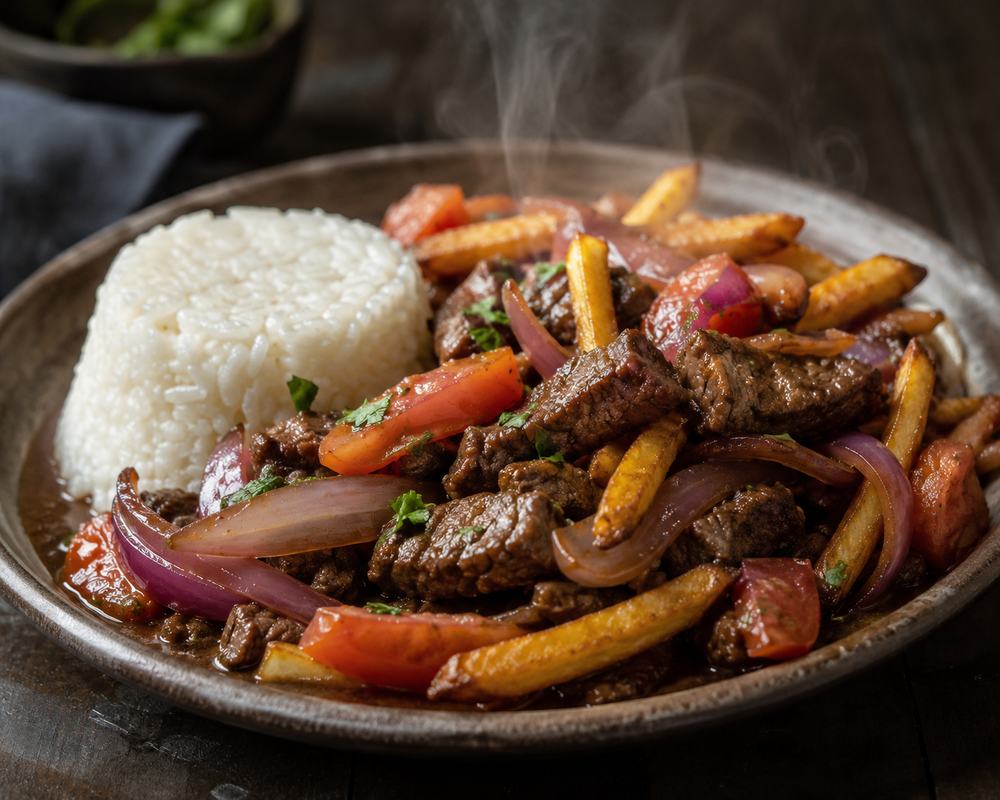 Lomo saltado — foto aprobada del plato en Kaeri